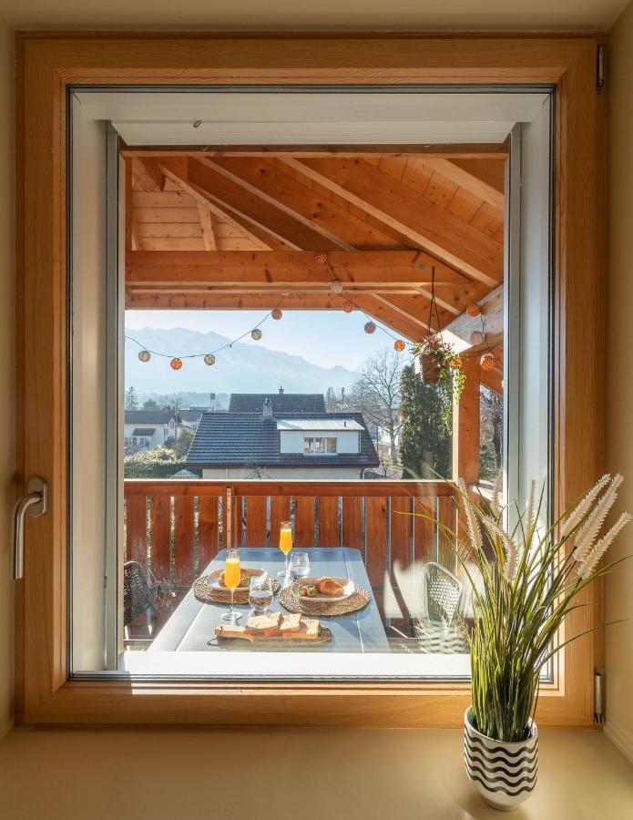 Swiss Alps View Apartment - Contactless Self Check-In Thun Dış mekan fotoğraf